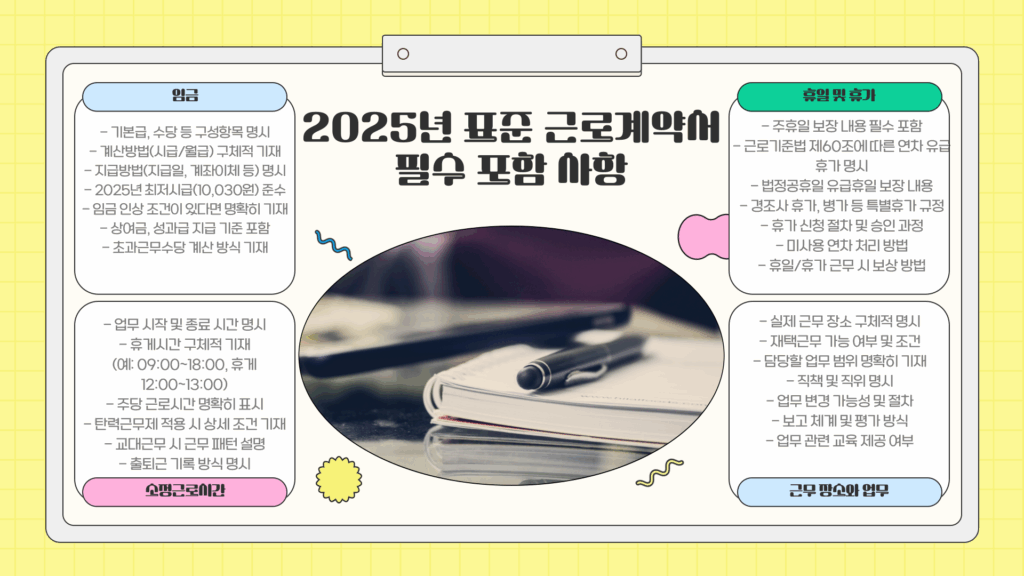 근로 계약서 필수 포함 사항