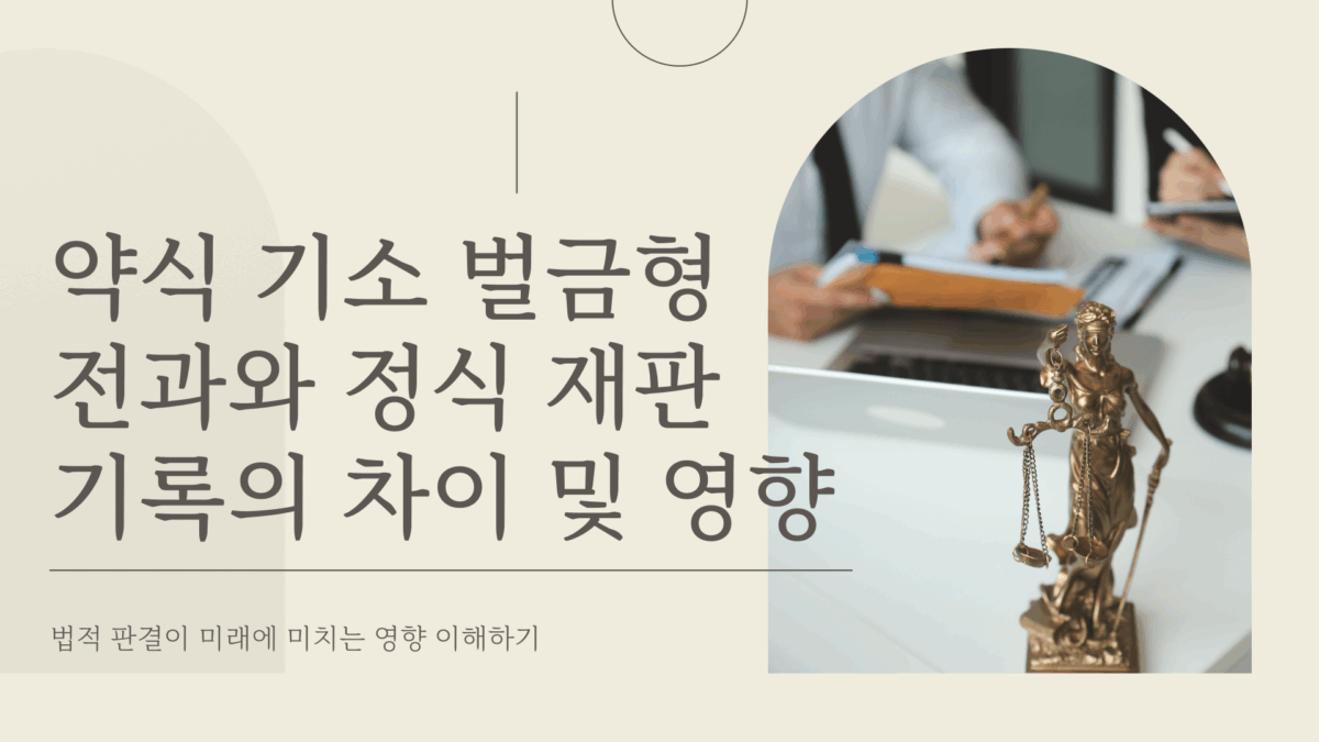 약식 기소 벌금형 전과