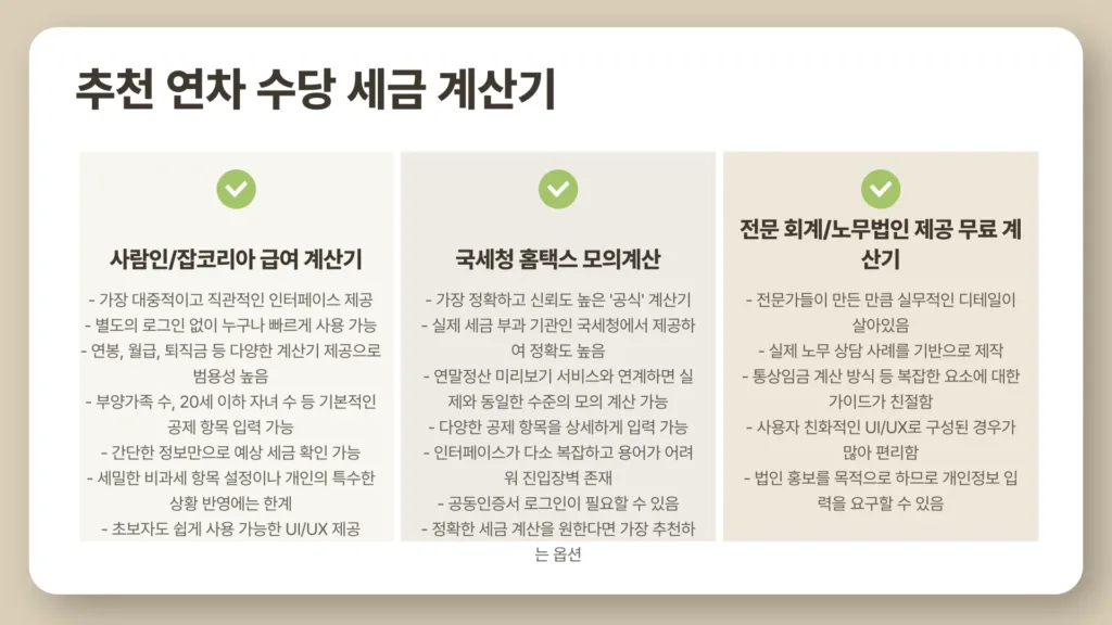 연차 수당 세금 계산기11