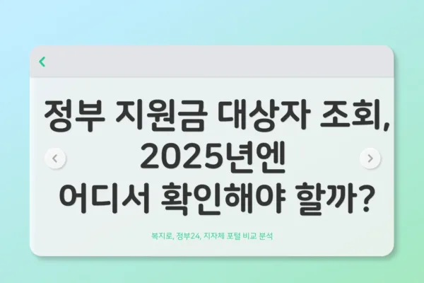 정부 지원금 대상자 조회1