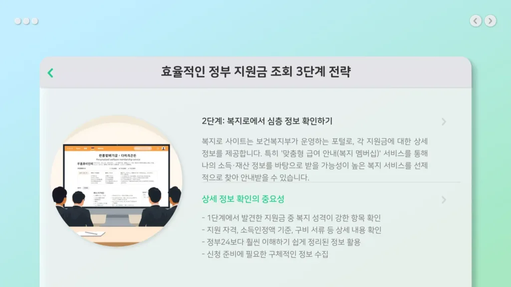 정부 지원금 대상자 조회9
