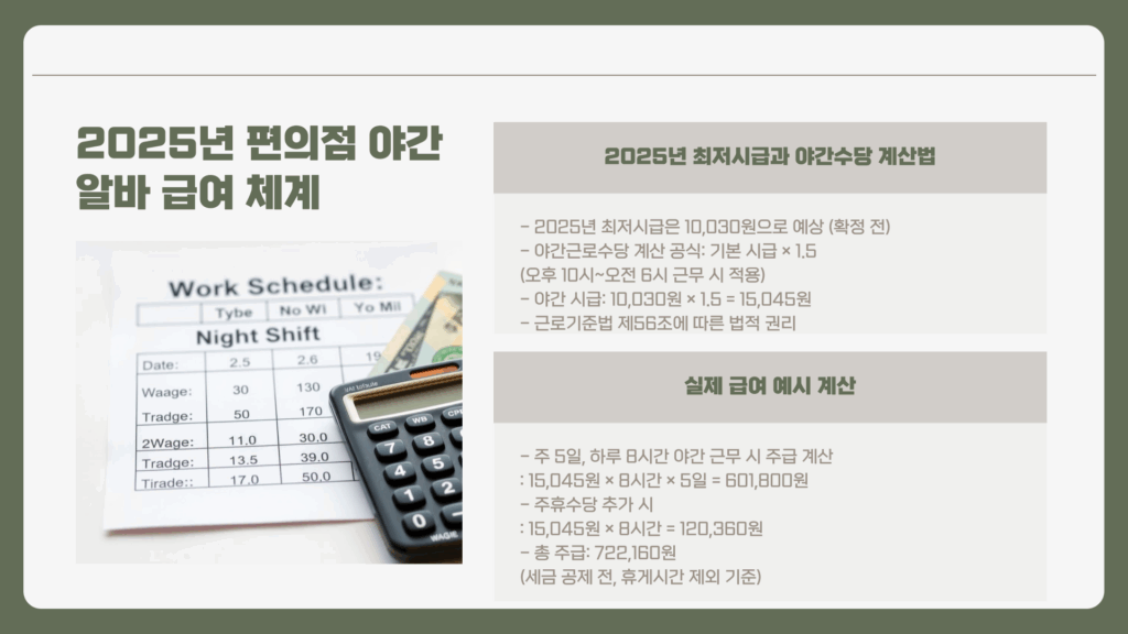 편의점 야간 알바 급여