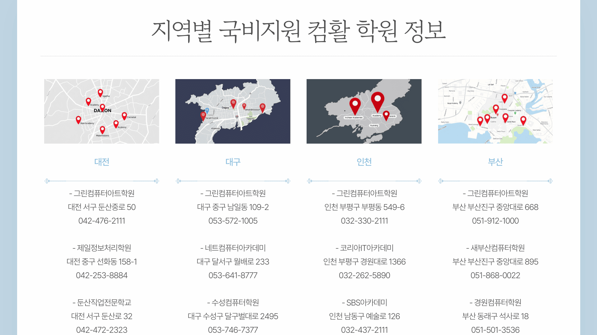 내일배움카드 컴활 학원