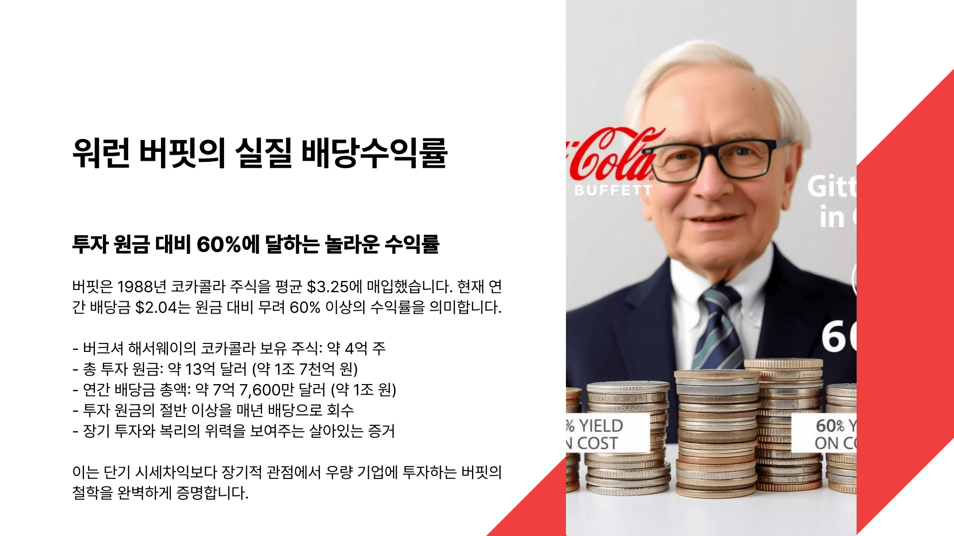 코카콜라 배당금 배당수익률